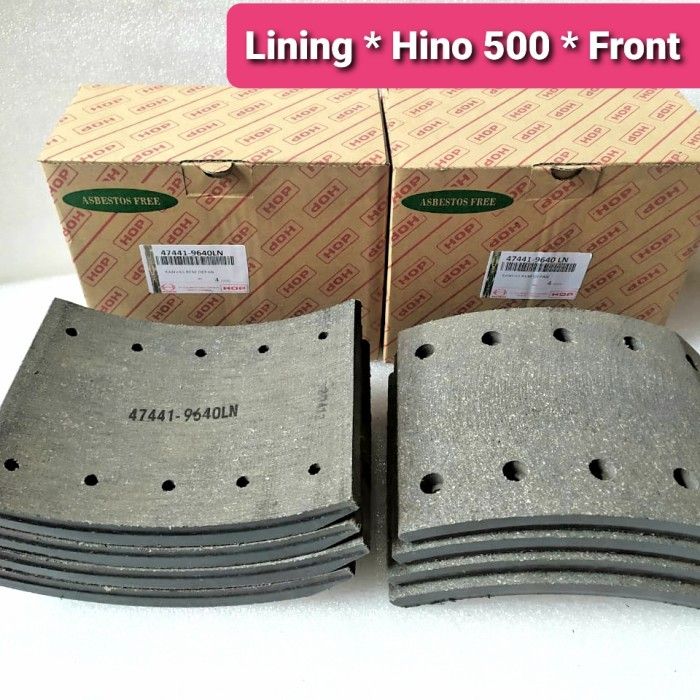 04477 BRAKE LINING DEPAN / KAMPAS REM DEPAN HINO 500 (04477-JAE50) | Lazada ...