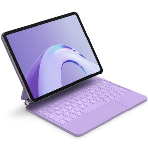 GOOJODOQ 4th Gen Display Backlight Bluetooth Wireless Magic Keyboard Floating Cantilever With Touchpad LCD Digital Display for for iPad Pro 12.9 inch 2018-2022 Pro 11 inch Air 4/5/6 10.9 inch