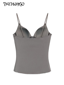 Sleeveless Strapless Spaghetti Strap Autumn 2026 Female Solid Sheath Backless Waist Cinching Vest Tops New Chic Ladies Partywear2026