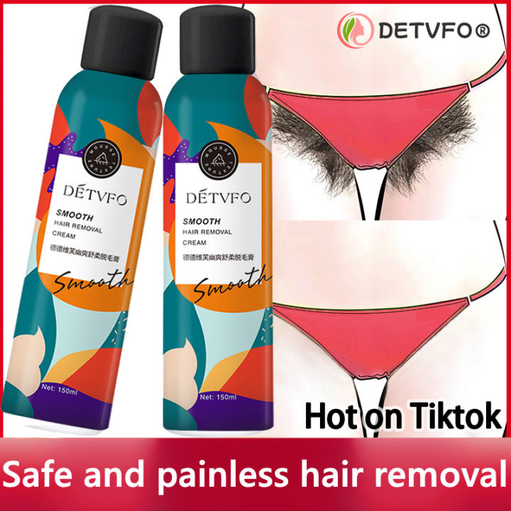 Hair Removal Spray DETVFO Mousse Painless Wax Hair Removal Cream