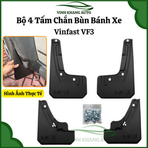Bộ 4 Tấm Chắn Bùn Xe VinFast VF3 Chắn Nước Bùn Đất Văng Lên Xe Và Văng Lên Các Xe Khác [Tặng kèm Ốc Vít]