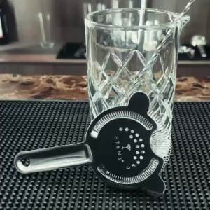 Cocktail Strainer for Drinks Bar Strainers for Bartending Martini Strainer for Boston Shaker Mixing Glass Bartender Hawthorne Strainer w/Removable Spring– Stainless Steel Silver