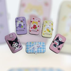 Manicure Pedicure Dompet Karakter Set 7in1 / Gunting / Manicure Pedicure Gunting Kuku Set 7 in 1 Art Manikur + BOX MOTIF KARAKTER Set Manicure
