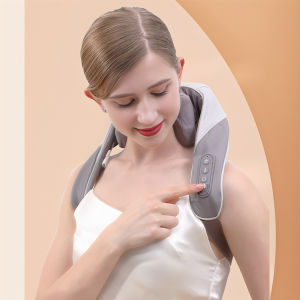 Neck Massager Cordless with Heat - 4D Deep Kneading Shiatsu Hands-Free Shoulder Back Pain Relief & Rechargeable Pillow