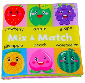 Baby Cloth Book Baby Early Learning Toys Soft Cloth Books Toddler Activity Books Baby Educational Toys Baby Mix and Match Cloth Books