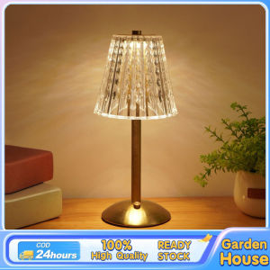 Acrylic crystal table lamp/Romantic Crystal Table Lamp/lampshades for bedroom /lampshade aesthetic Bedside Sharde Desk Diamond Crystal 3D Decor Night Light Mothers Day Gift
