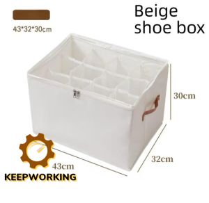 KW SHOP shoe storage box with transparent lid shoe storage boxes with zippers and handles.
