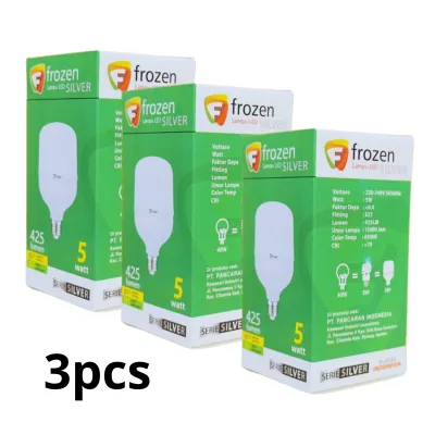 (PAKET 3 PCS)LAMPU LED BULB 5WATT FROZEN / LED BULB PUTIH / LAMPU BOHLAM / SUPER TERANG
