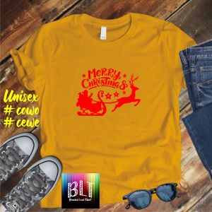 AKD Kaos MERRY CHRISTMAS SANTA&RUSA Kaos PrIA DAN WANITA