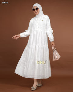 NMR Midi Dress Katun Bordir Vol 2363-1