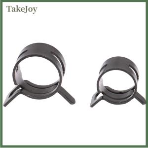 TakeJoy 10Pcs Hose Clamps Fuel Hose Line Water Pipe Clamp Hoops Air Tube Fastener Spring Clips Diameter 6mm 7mm 8mm 10mm 12mm 14mm 16mm 20mm