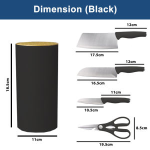 Kitchenut Stainless Steel 5 IN 1 Kitchen Knife Set Fruit Knife Pisau Dapur Pisau Gunting Kitchenware 刀具套
