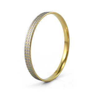 555jewelry กำไลข้อมือสำหรับสุภาพสตรี กำไลทรงกลม รุ่น MNC-BG067- กำไลข้อมือสแตนเลส กำไลข้อมือแฟชั่น กำไลข้อมือสวยๆ