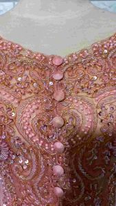 set kebaya wisuda nude + longtorso dan rok wiron