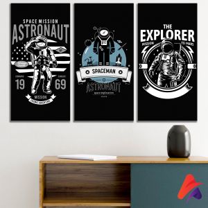 HIASAN DINDING ASTRONOT ASTRONAUT(15X30 CM ) WALL DECOR HIASAN DINDING KAMAR COWOK PAJANGAN RUANGAN POSTER KAYU ASTRONAUTT