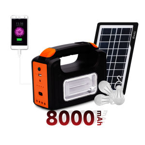 Sistem Penerangan LED DC & Power Bank Multifungsi 8000mAh AOKI Solar Lighting
