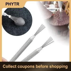 【PHYTR】 7 Pin Feather Wire Texture Ceramics Tools Polymer Clay Sculpting Modeling Tool DIY Pottery Brush Pottery Tools Cake Accessories