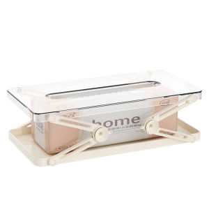 Extendable Tissue Box Holder Foldable Durable Anti Slip Spring Design for Living Room Bedroom