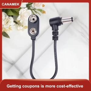 【CANAMEK 】 Effect Pedal 9V Battery Clip Converter Power Cable Snap Connector For Guitar Effect Pedal Battery Power Supply Adapter