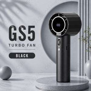 O.SHINE GS5 Portable Handheld Turbo Fan High Speed 100 Wind Levels 6000mAh Rechargeable Cooling Fan with Digital Display