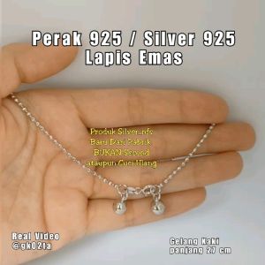 Gelang Kaki Merica Perak 925 Asli: Aksesoris Perhiasan Kaki
