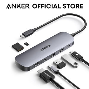 Anker USB C Hub 7-in-1 Multi-Port USB Adapter 4K 60Hz USB C HDMI 85W Power Delivery USB C Data Ports SD/TF Card A83D2