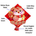 rainbow Hiasan Dinding Chinese New Year Tempelan Imlek 2025 Ular 3D Stiker Pintu Kaca Sticker CNY. 