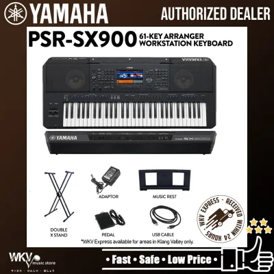 Yamaha PSR-SX900 61-Key Arranger Workstation Keyboard Basic Package with Stand Pedal USB Cable (PSRSX900 / PSR SX900)