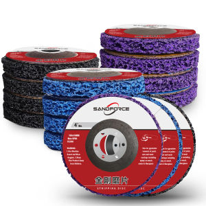 ใบขัดสาหร่าย 4นิ้ว (แบบมีฝาหลัง) ใบขัด ใบลอกสนิม ใบขัดลอกสนิม จานขัดสาหร่าย ลูกขัดลอกสี ลูกขัดเงา สำหรับขัดลอกสีหรือสนิมใช้กับเครื่องเจียรลูกหมู