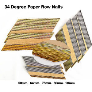 34 độ giấy Hàng móng tay hoàn thiện brads móng tay cửa sổ xây dựng cho psn9034 khí nén Dải nailtools sàn và TƯỜNG KHUNG Nail Tools