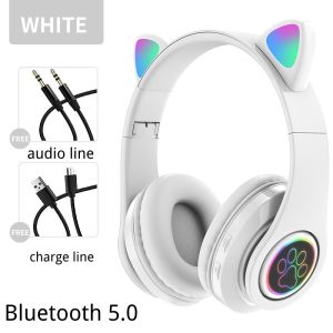 STN-28 Lipat LED Cat Ear Bluetooth Headphone with Mic HiFi Stereo Wireless Headphone Gaming Headset