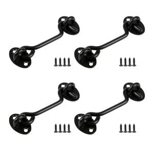 4lots Heavy Gauges Stainless Steel Window Hook Latches Rustproof Hook for Sheds Sliding Door Secret Lock Mechanism