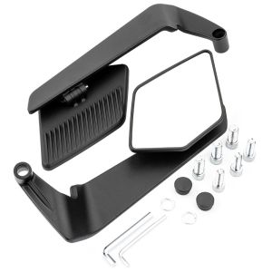 8/10mm 2025 new Universal Motorcycle Mirror Wind Wing side Rearview stealth mirror for KAWASAKI z750 z800 yamaha mt07 mt09 for honda
