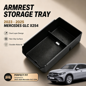 🇲🇾 Mercedes Benz GLC X254 Armrest Storage Tray 2023-2025 | Center Console Organizer Insert Box | ABS + PC Car Interior Storage Upgrade Accessory