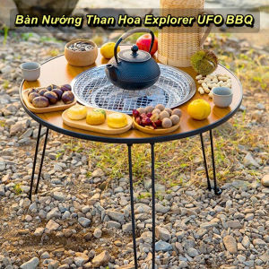 Bàn Nướng Than Hoa Explorer UFO BBQ Cao Cấp Tích Hợp Bàn Gấp Gọn Đa Năng - EuroHome