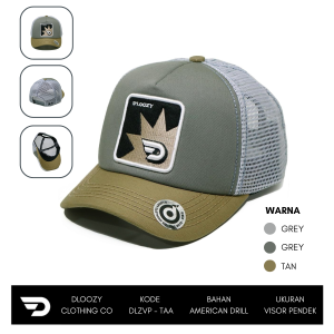 Topi Pria Original Distro DLOOZY Dewasa Trucker Jaring Corduroy Visor Pendek DLZTC-ACA
