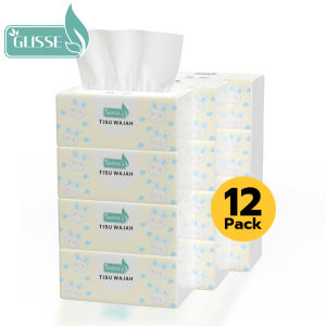 【keluaran pabrik】 Tissue Soft Glisse Pulp Papers  1 Bungkus Berisi 360 Lembar 3 Ply 100% Virgin Pulp Papers