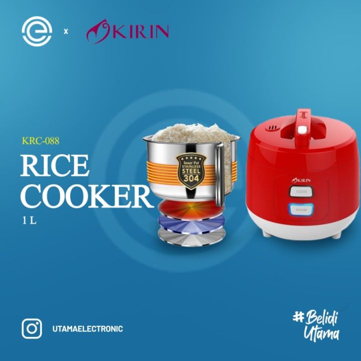 KIRIN Rice Cooker Stainless Liter KRC-088 Lazada Lazada