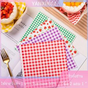 [COD] CHENJ กระดาษรองกันไขมันกระดาษห่อแซนวิชแผ่นกระดาษแวกซ์7สีสำหรับบาร์บีคิวปิกนิกเทศกาลอาหารจานด่วน100ชิ้น