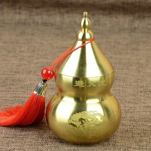 Bisa COD Feng Shui Labu Kuningan Labu Kuningan Cina Feng Shui Home Decor Kelabuhan Labu Tembaga Dengan Untuk Dekorasi Rumah
