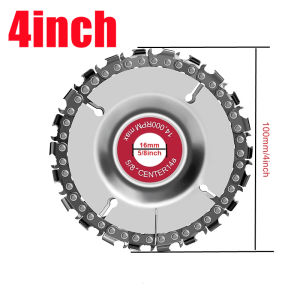 4/5 Inch Wood Carving Chain Disc 4 Inch 22 Teeth Saw Blade for Grinder Chain Disc Grinding Shaping Attachment Circular Chainsaw Wheel