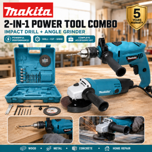 Makita Grinder and Drill Set Original Heavy Duty Impact Drill Bit Set 2IN1 Set Power Tools