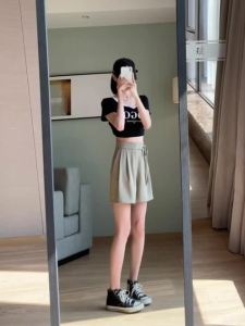 Ammin 2024 Mùa Xuân/Mùa Hè Lụa băng draping đơn mỏng voan màu quần xuông nơ thời trang của phụ nữ ren-up eo cao A-line Quần Legging rộng quần lửng