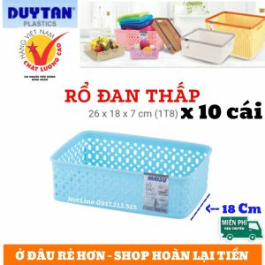 COMBO 10 RỔ NHỰA ĐAN THẤP DUY TÂN 1T8_Giao Màu Ngẫu Nhiên.