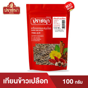 เทียนข้าวเปลือก เทียนเกลือบ Fennel Seeds 100 กรัม เครื่องเทศ ตรา ปราชญา