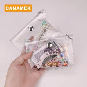 【CANAMEK】 Glitter Transparent Waterproof PVC Card Holder Mini Wallet Girls Coin Purse