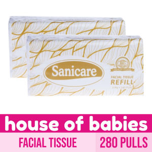 Sanicare Econo Box Facial Tissue Refills 140-Pulls 3-Ply (Twin Pack)