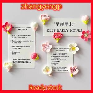 [ZY] Legend แม่เหล็กติดตู้เย็นรูปการ์ตูนไวท์บอร์ดสุดสร้างสรรค์12ชิ้นแม่เหล็กติดตู้เย็นแม่เหล็กติดตู้เย็นทำจากเรซินดอกไม้สีชมพู