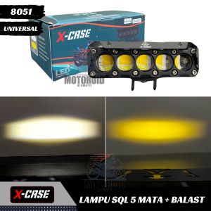 LAMPU TEMBAK SQL 5 MATA PLUS BALLAST PUTIH KUNING MOTOR MOBIL 70 WATT PLUS BRACKET UNIVERSAL