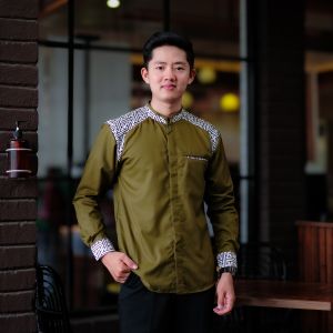 Baju Koko Terlaris Pria Lengan Panjang Motif Araseo Original elrumi